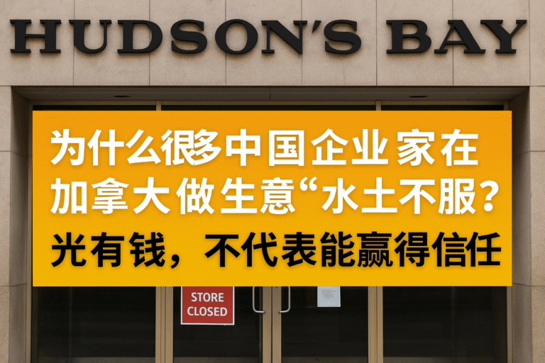 为什么很多中国企业家在加拿大做生意频频受挫？不是没钱，而是不懂商业规则和系统。真实案例揭示“水土不服”的本质——从商业计划书、财务逻辑到表达能力，全都必须重新学习。这篇文章教你如何规避高风险、实现真正落地创业移民。